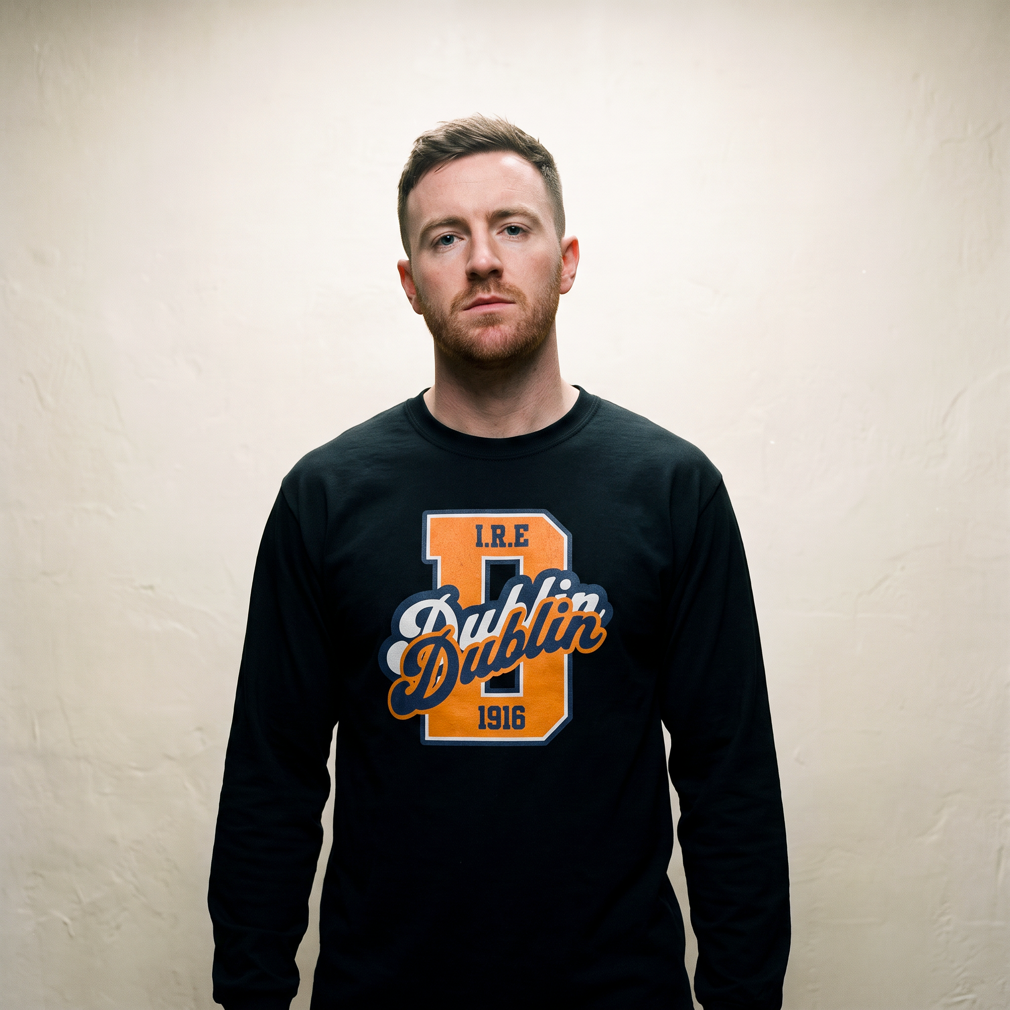 Eirin Apparel Long Sleeve T-Shirt Black / S 'Dublin Varsity' Long Sleeve T-Shirt