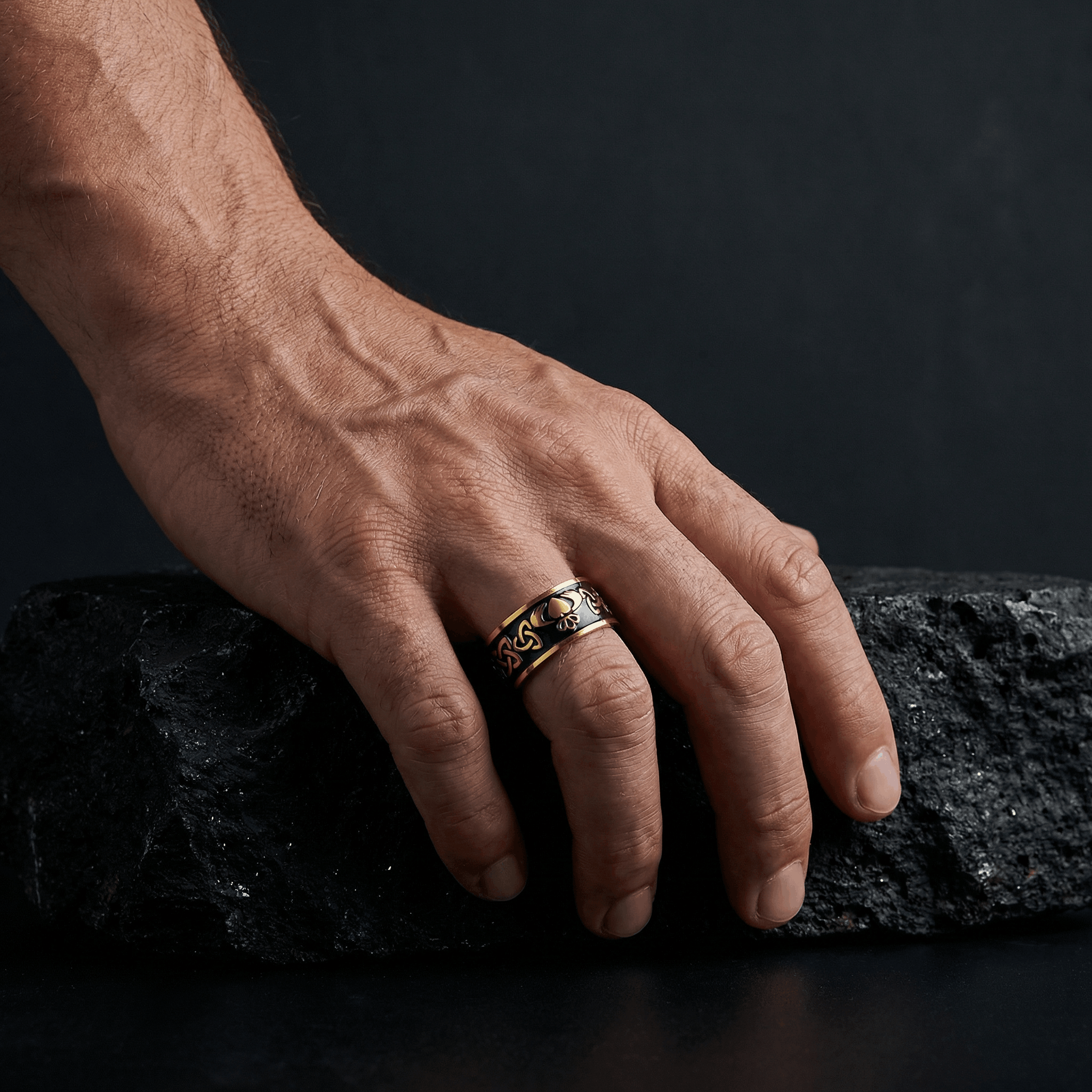 Eirin Apparel Men's Claddagh Ring Men's Claddagh Ring – 'Claoimh' (Celtic Sword)