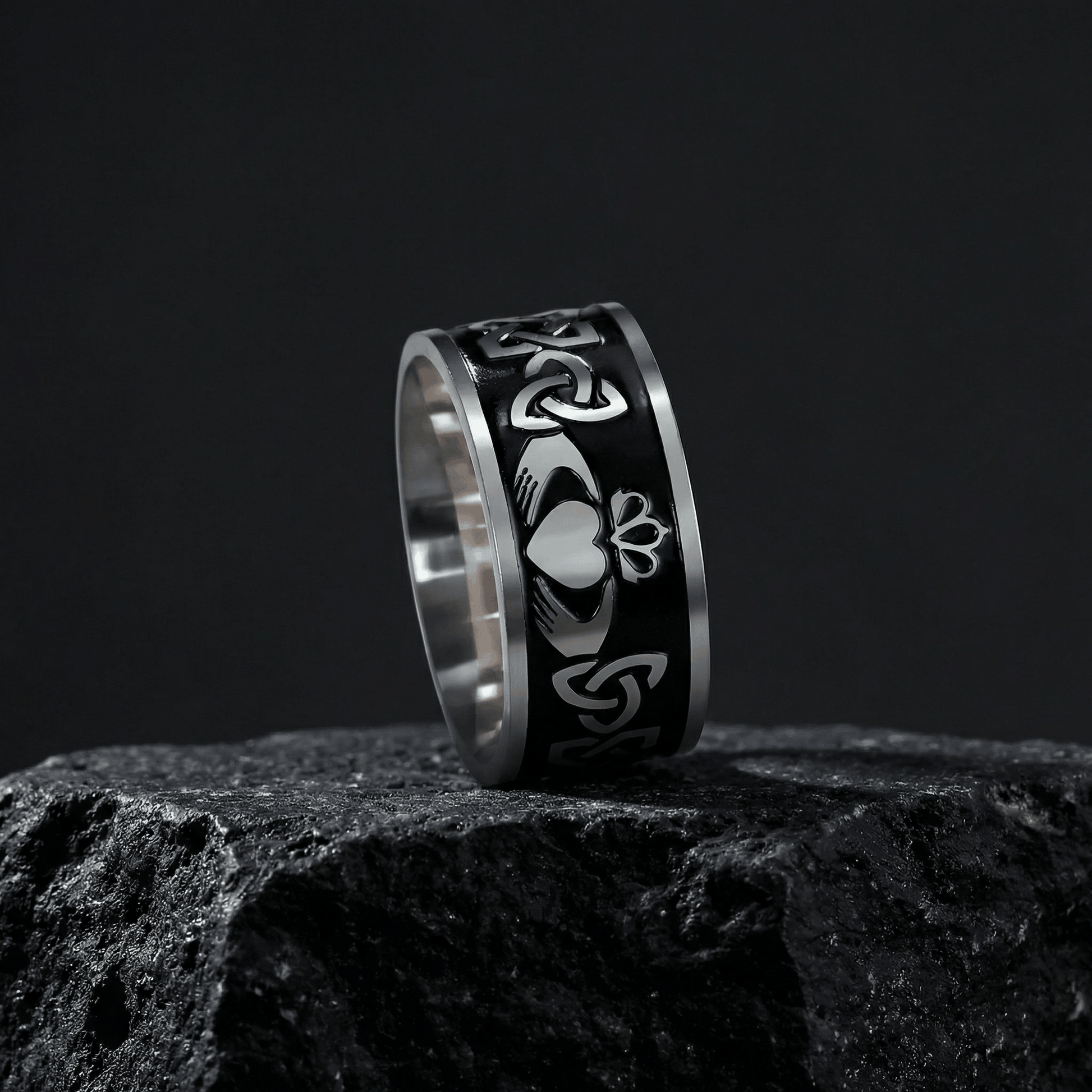 Eirin Apparel Men's Claddagh Ring Men's Claddagh Ring – 'Claoimh' (Celtic Sword)