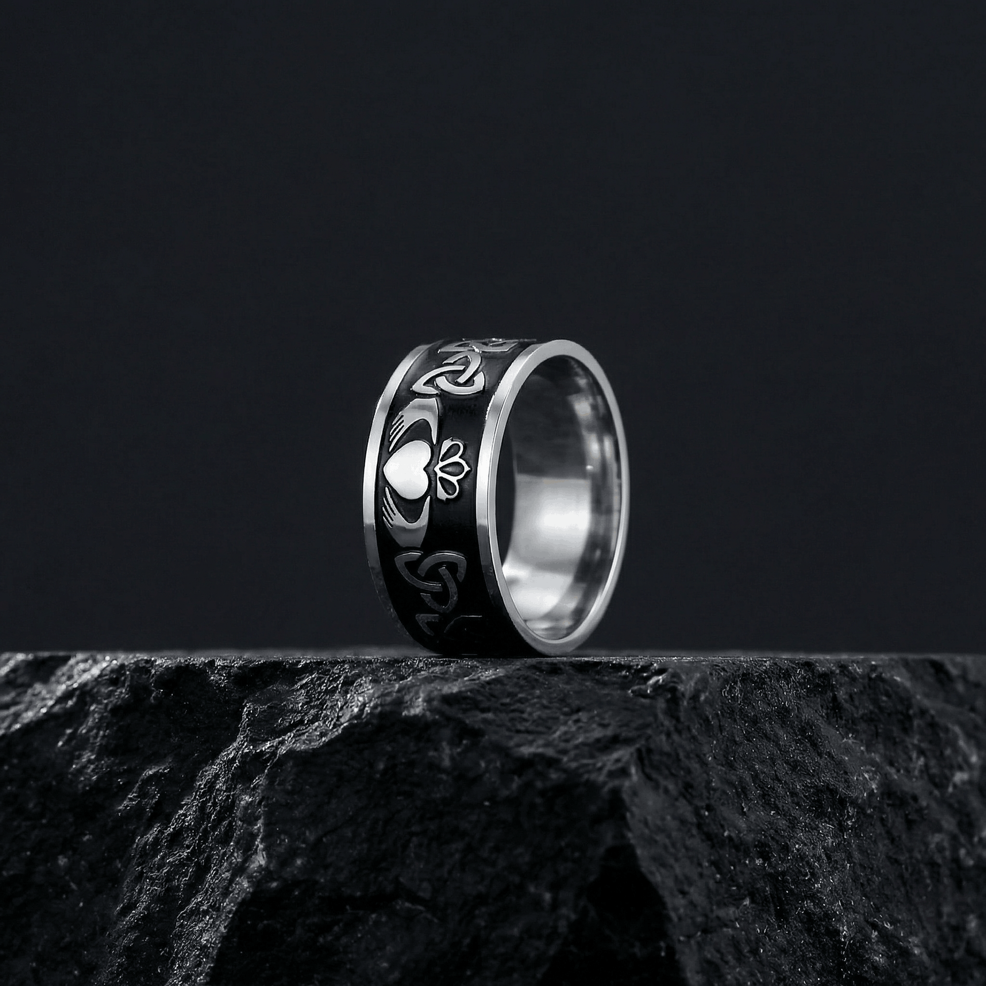 Eirin Apparel Men's Claddagh Ring Men's Claddagh Ring – 'Claoimh' (Celtic Sword)