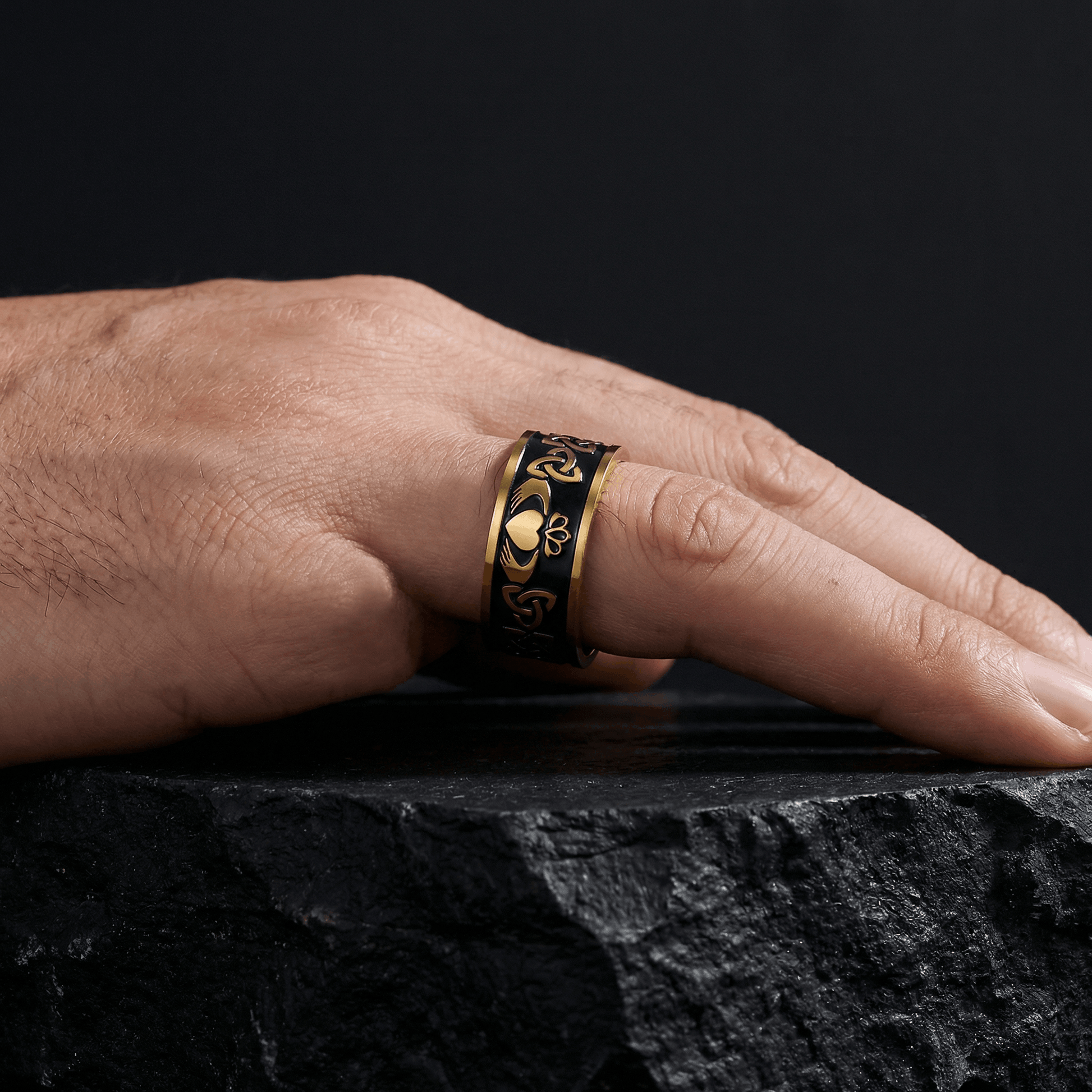 Eirin Apparel Men's Claddagh Ring Men's Claddagh Ring – 'Claoimh' (Celtic Sword)
