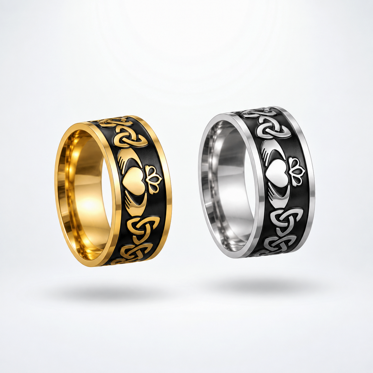 Eirin Apparel Men's Claddagh Ring Men's Claddagh Ring – 'Claoimh' (Celtic Sword) [collection-cover-only]