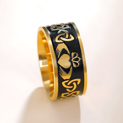 Eirin Apparel Men's Claddagh Ring Men's Claoimh Claddagh Ring – Celtic Strength in Silver or Gold
