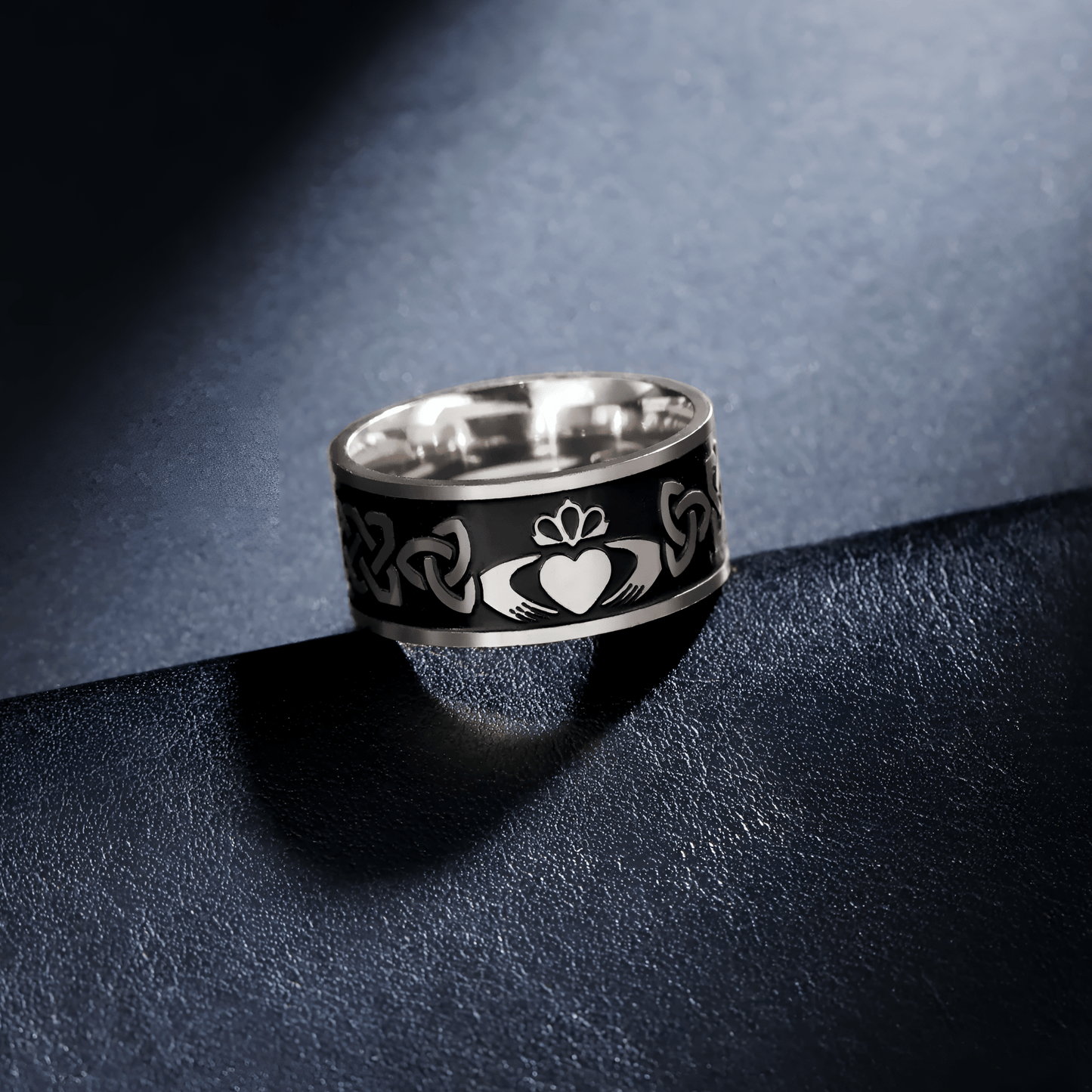 Eirin Apparel Men's Claddagh Ring Steelheart Silver / 7 Men's Claoimh Claddagh Ring – Celtic Strength in Silver or Gold