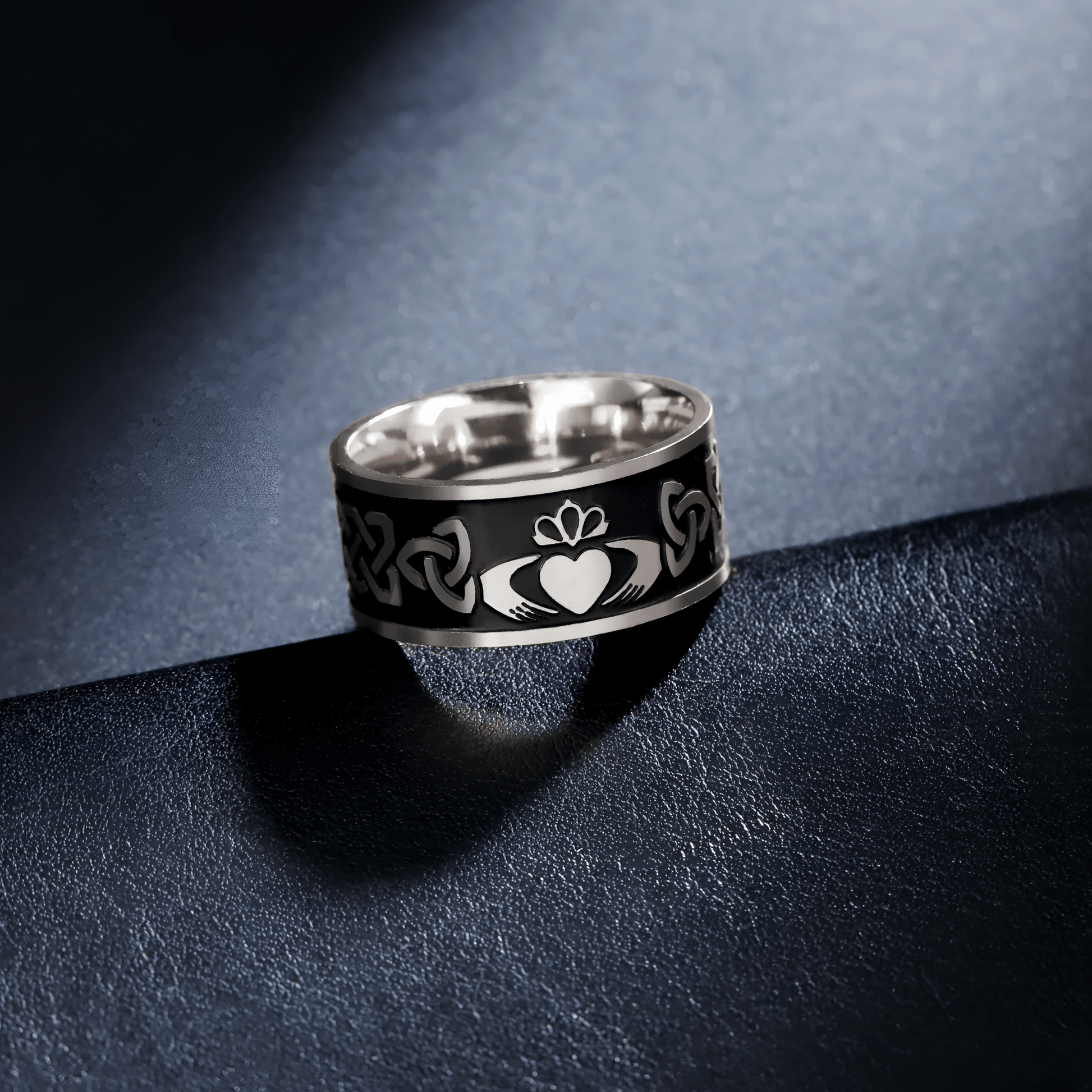 Eirin Apparel Men's Claddagh Ring Steelheart Silver / 7 Men's Claoimh Claddagh Ring – Celtic Strength in Silver or Gold