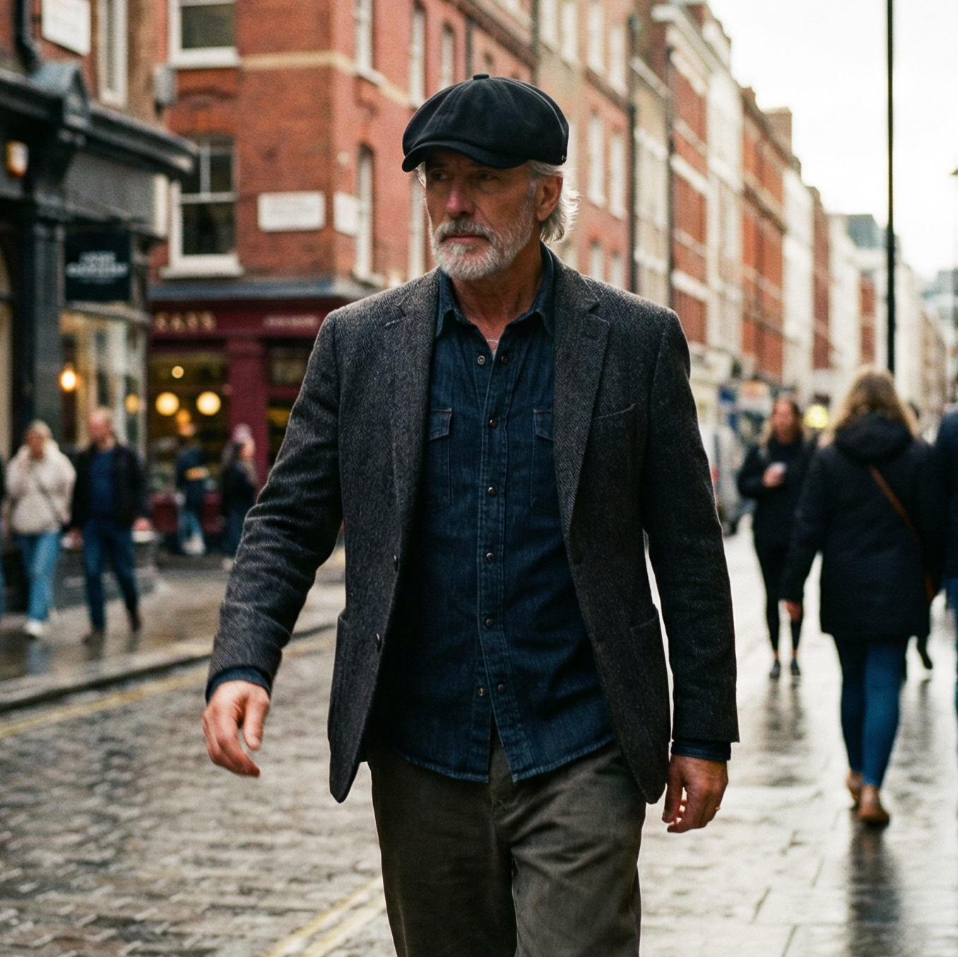 Eirin Apparel Men's Flat Cap ‘Belfast Crown ' Heritage+ Newsboy Cap – Foundry Black