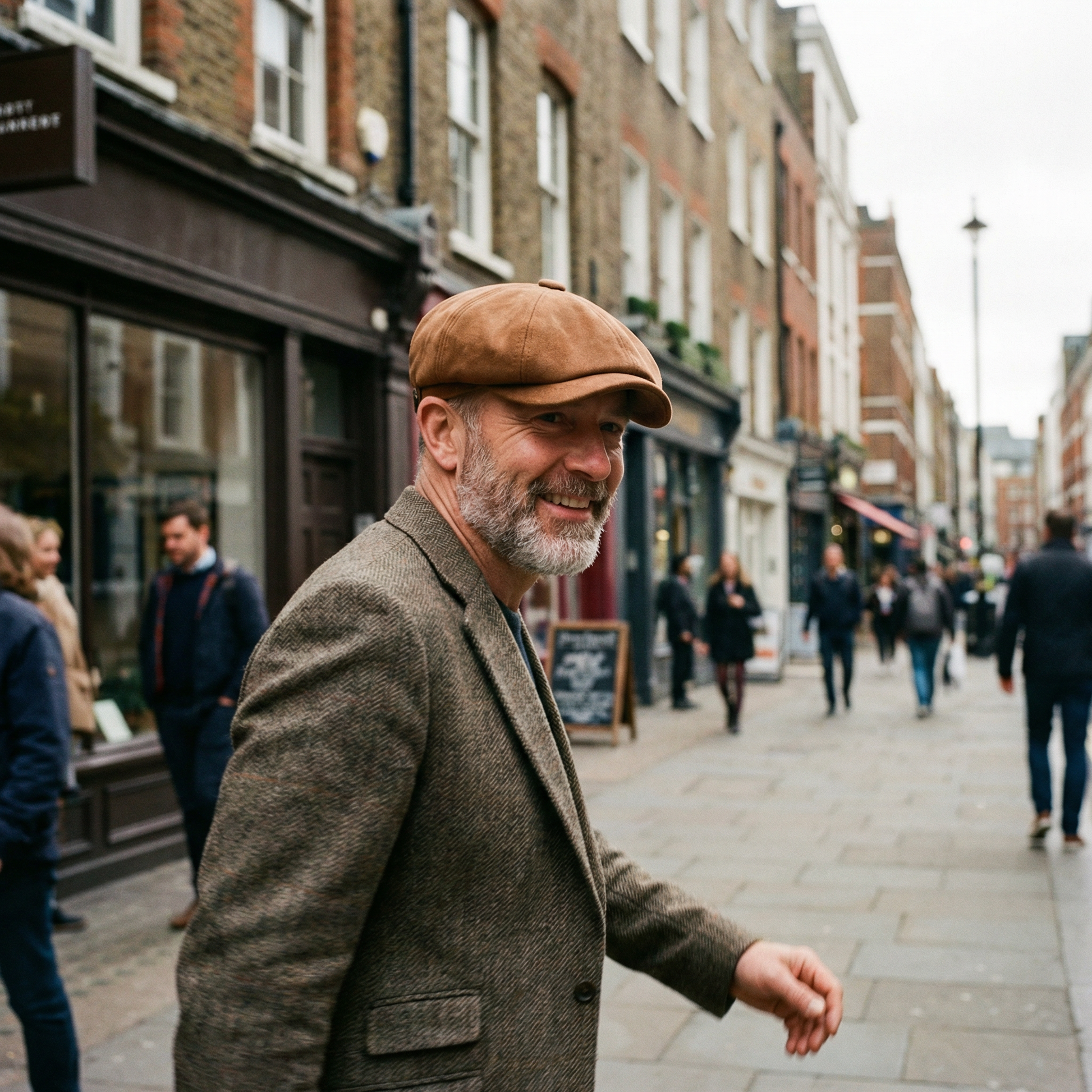 Eirin Apparel Men's Flat Cap ‘Belfast Crown ' Heritage+ Newsboy Cap – Tobacco Tan