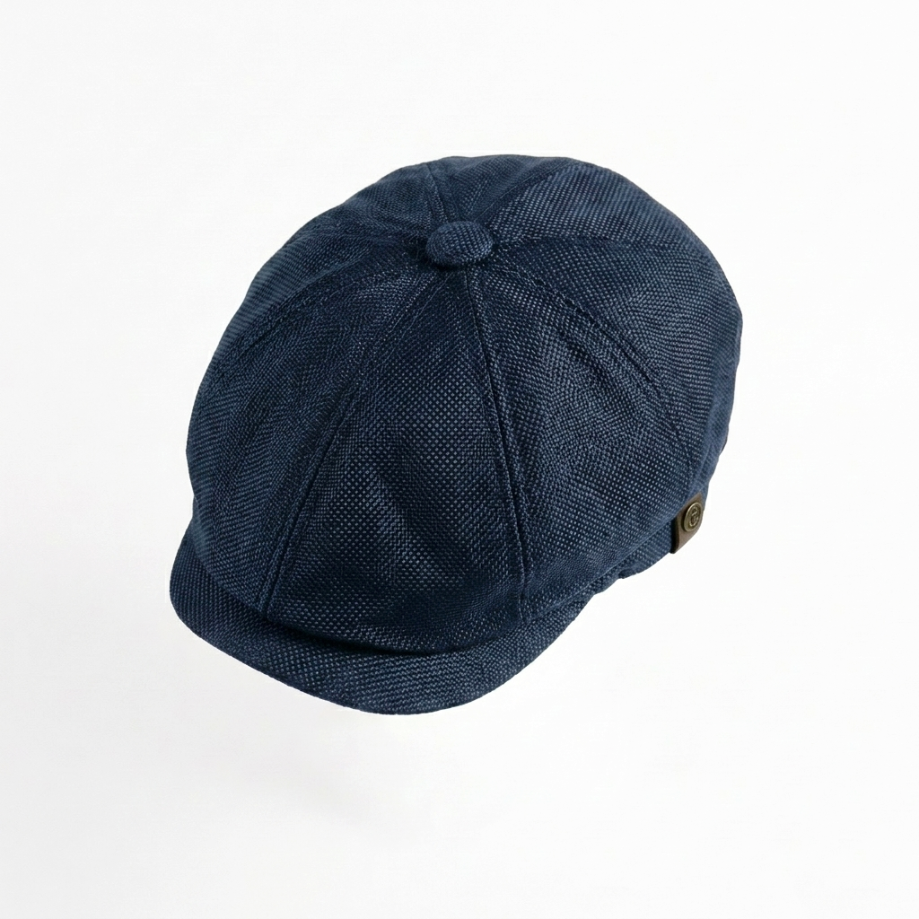 Eirin Apparel Men's Flat Cap ‘Belfast Crown’ Newsboy Cap – Deepwater Navy
