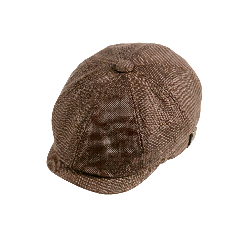 Eirin Apparel Men's Flat Cap ‘Belfast Crown’ Newsboy Flat Cap – Forge Brown