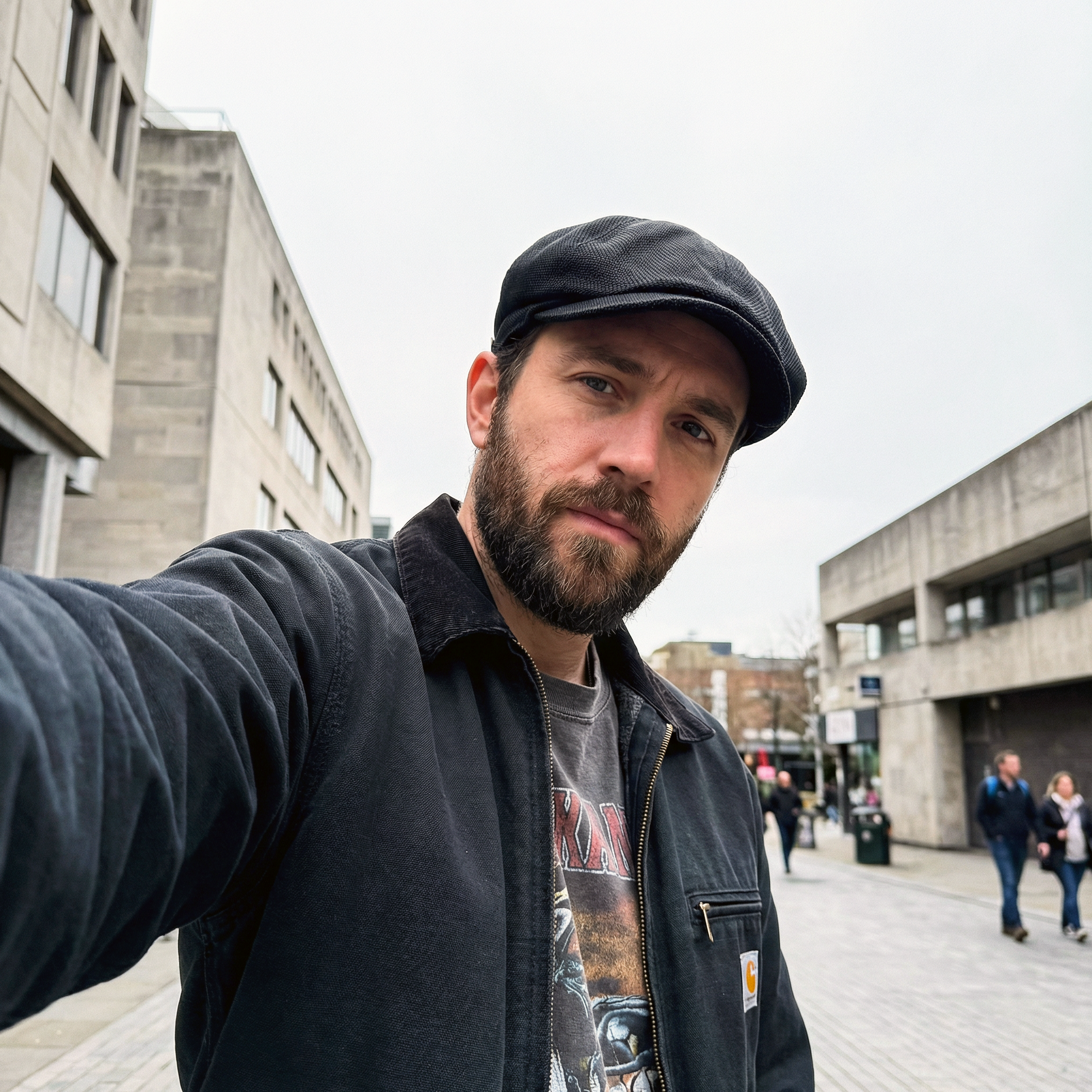 Eirin Apparel Men's Flat Cap ‘Belfast Crown’ Newsboy Flat Cap – Harland Black