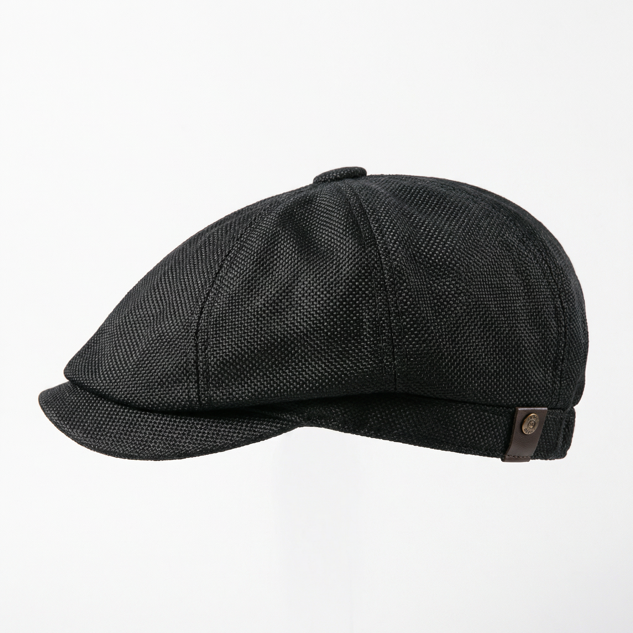 Eirin Apparel Men's Flat Cap ‘Belfast Crown’ Newsboy Flat Cap – Harland Black
