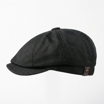 Eirin Apparel Men's Flat Cap ‘Belfast Crown’ Newsboy Flat Cap – Harland Black