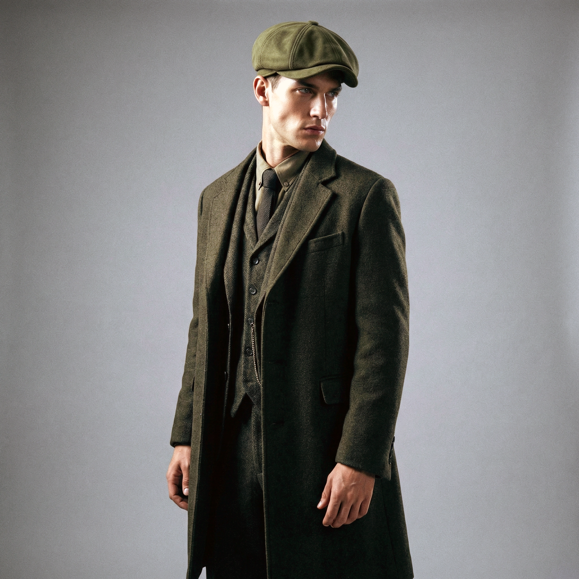 Eirin Apparel Men's Flat Cap ‘Belfast Crown’ Newsboy Flat Cap – Shipyard Green