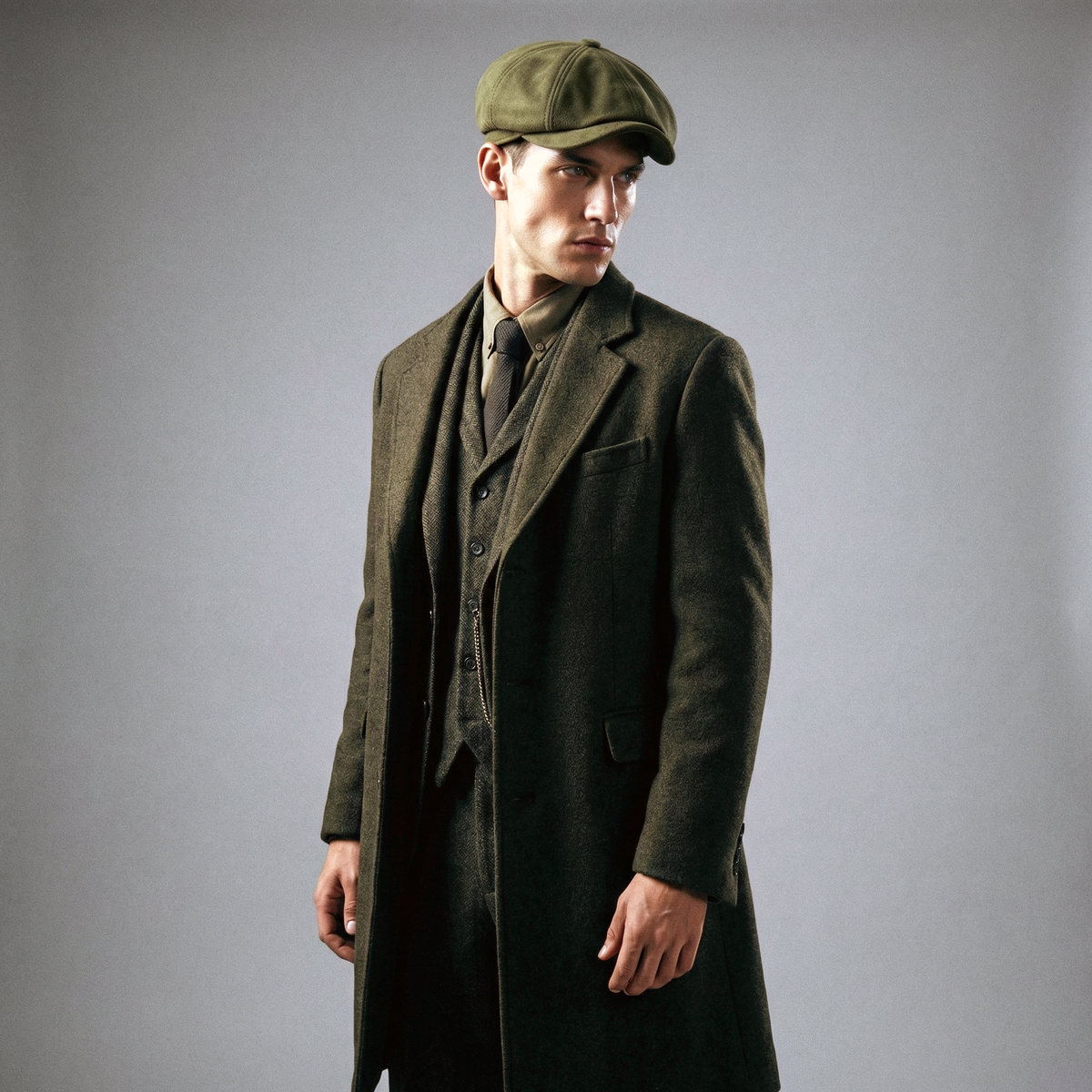 Eirin Apparel Men's Flat Cap ‘Belfast Crown’ Newsboy Flat Cap – Shipyard Green