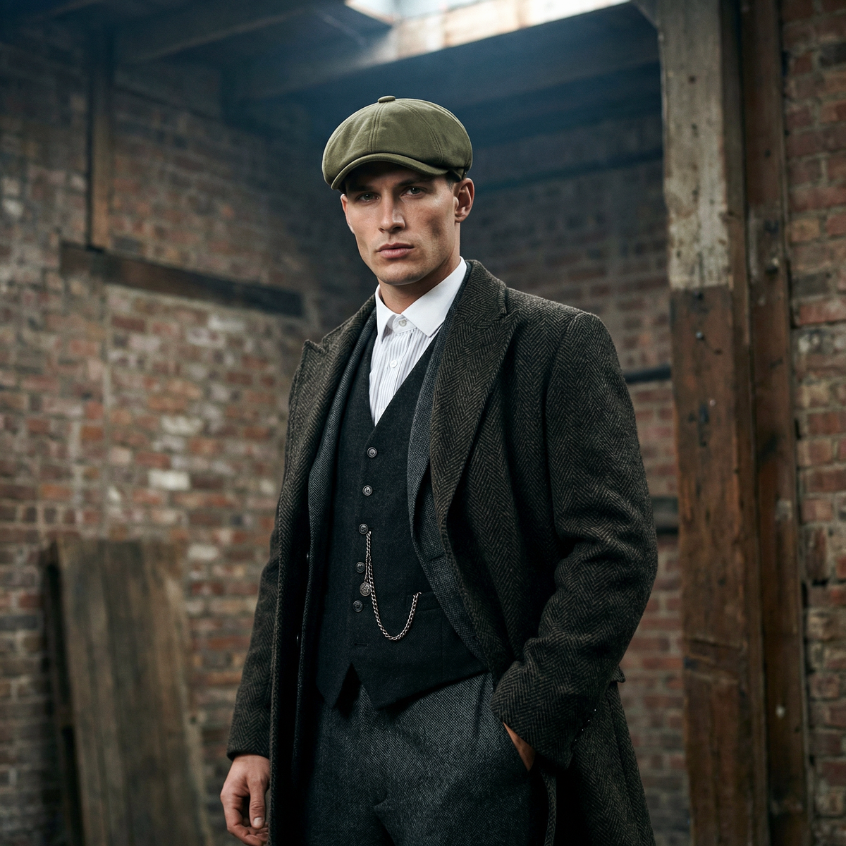 Eirin Apparel Men's Flat Cap ‘Belfast Crown’ Newsboy Flat Cap – Shipyard Green
