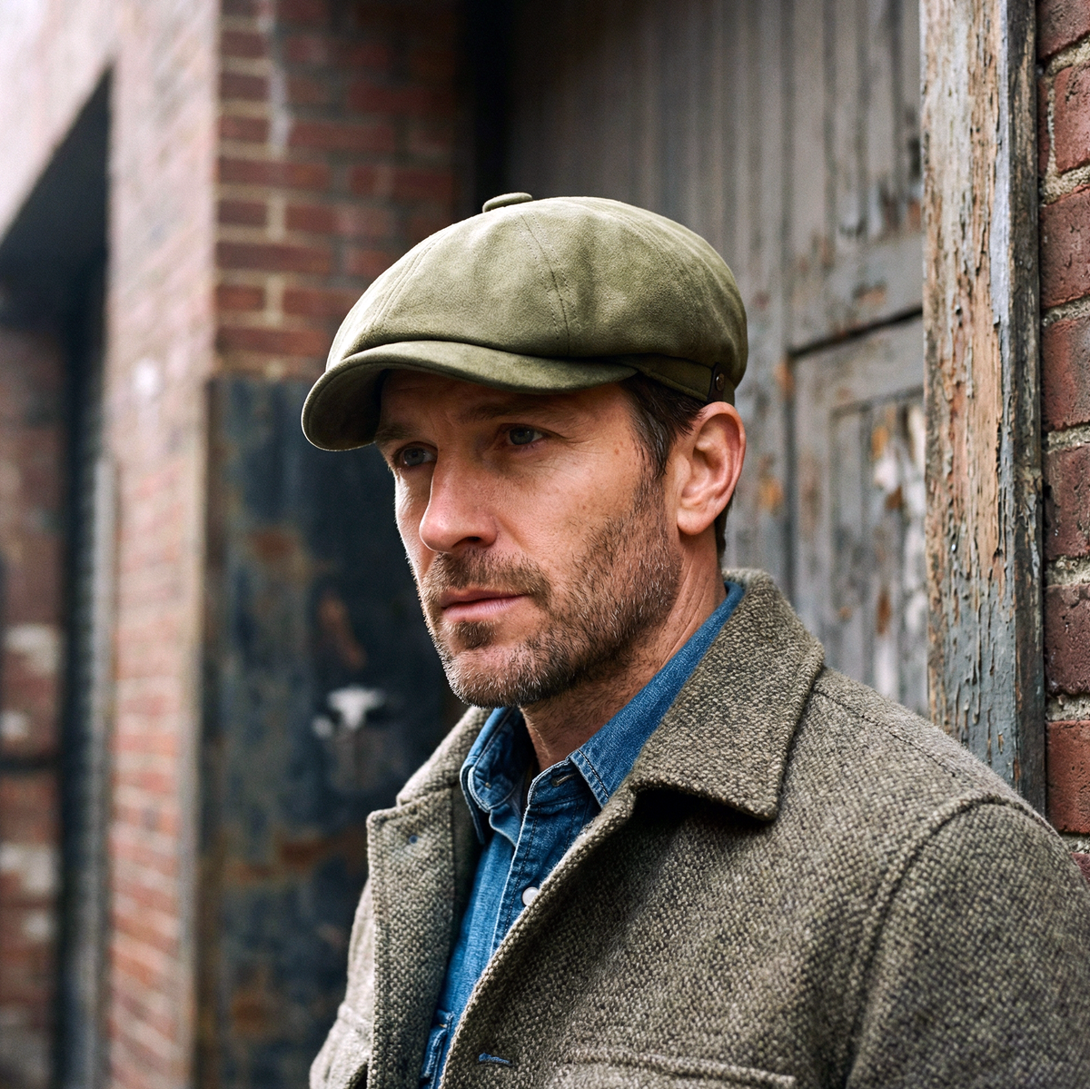 Eirin Apparel Men's Flat Cap ‘Belfast Crown’ Newsboy Flat Cap – Shipyard Green