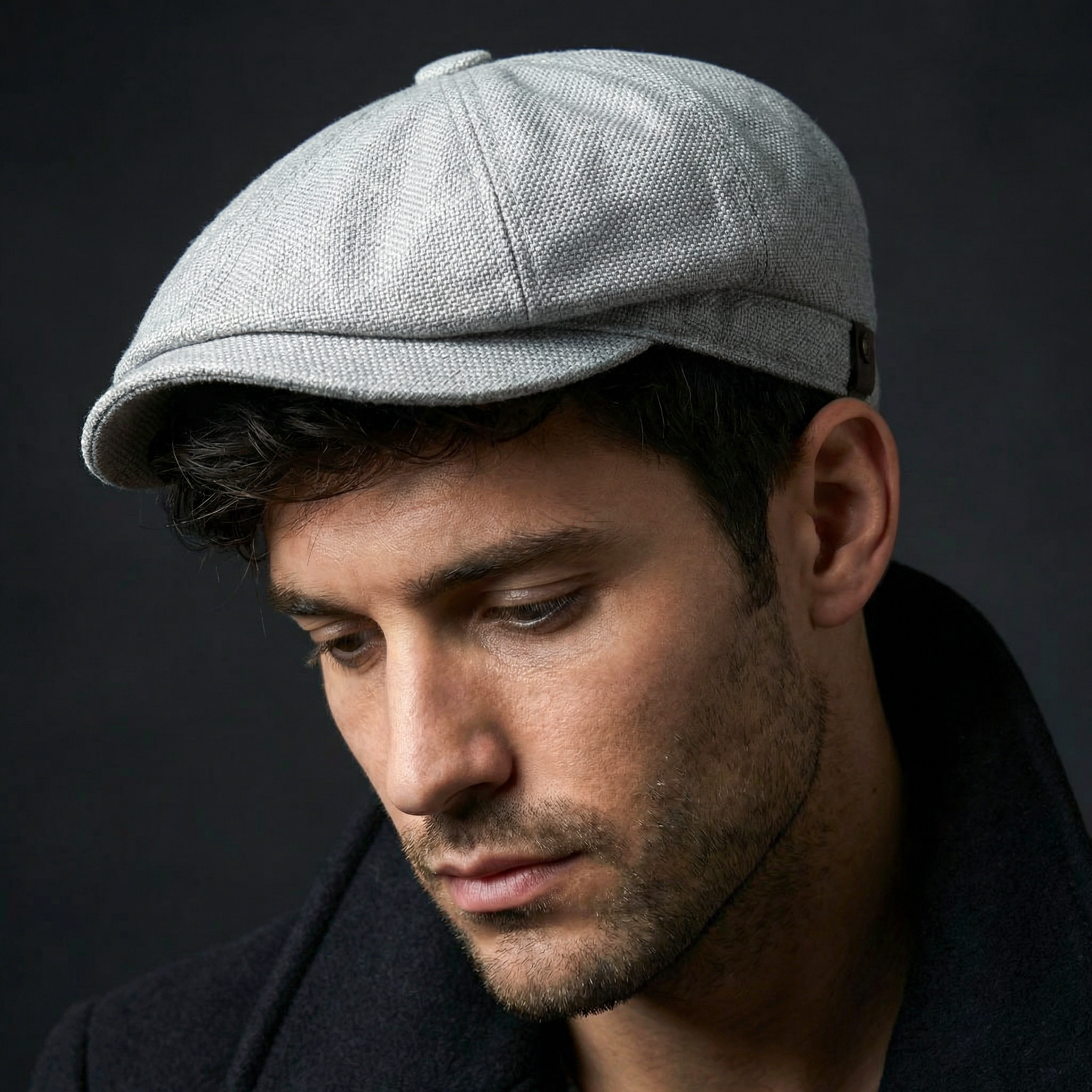 Eirin Apparel Men's Flat Cap ‘Belfast Crown’ Newsboy Flat Cap – Steel Grey