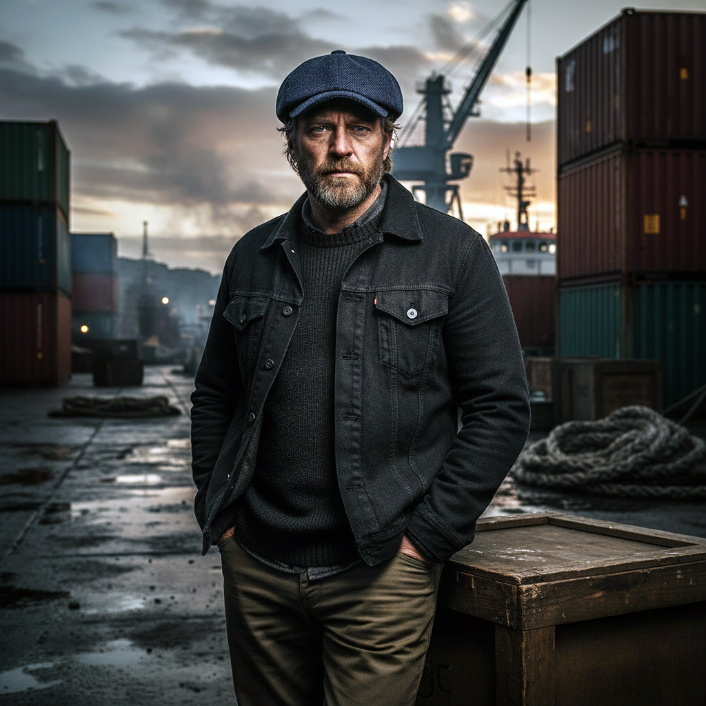 Eirin Apparel Men's Flat Cap Dockside Newsboy Twill Cap – Anchor Blue