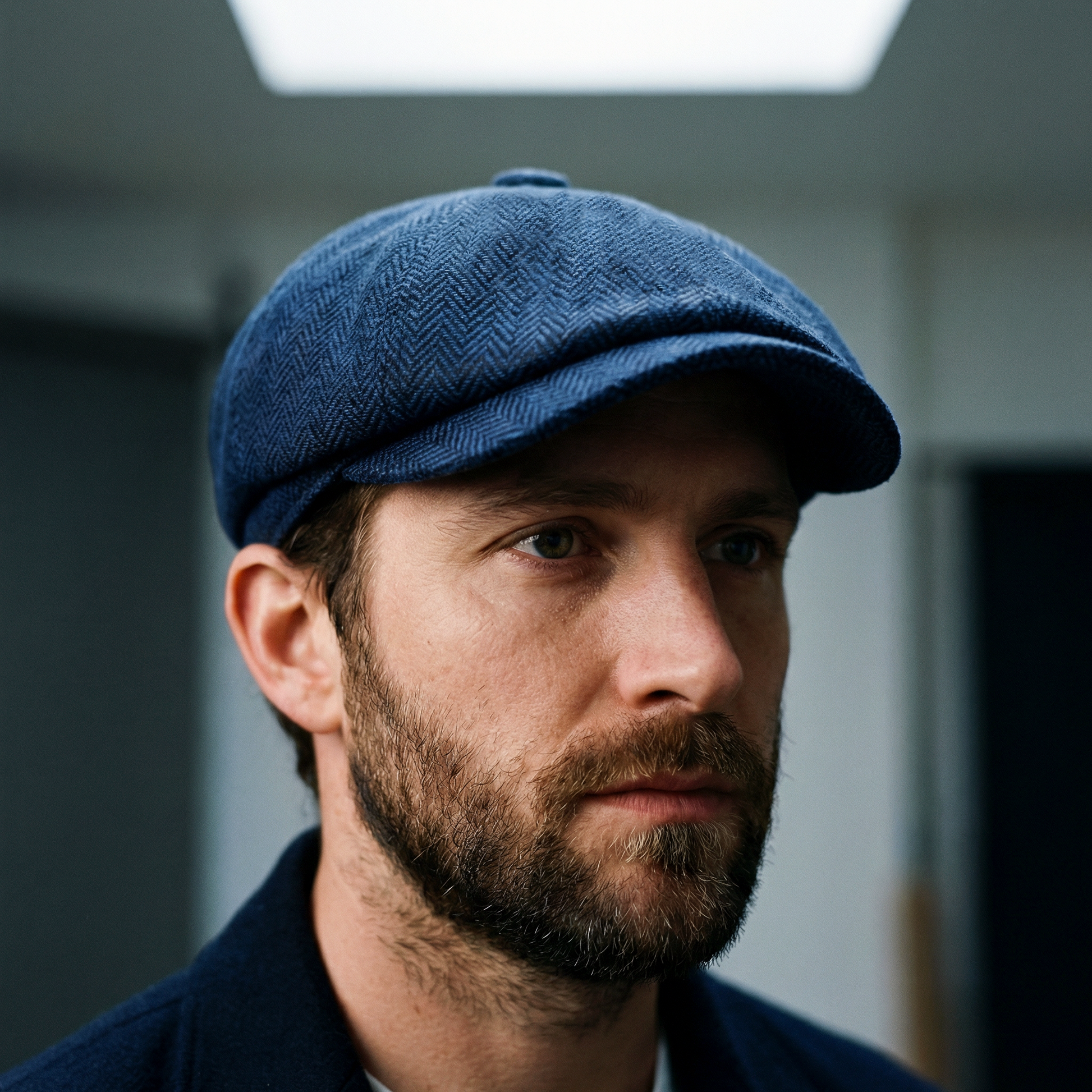 Eirin Apparel Men's Flat Cap 'Dockside' Newsboy Twill Cap – Anchor Blue