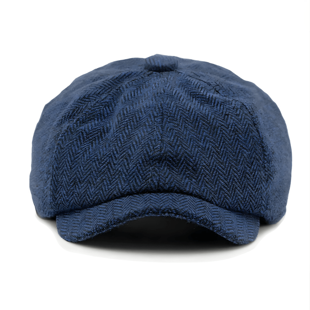 Eirin Apparel Men's Flat Cap 'Dockside' Newsboy Twill Cap – Anchor Blue
