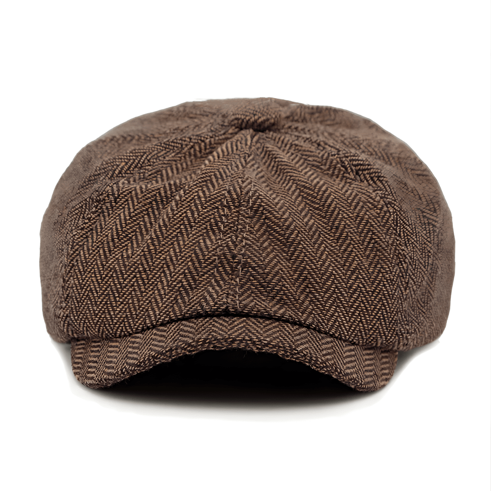Eirin Apparel Men's Flat Cap Dockside Newsboy Twill Cap – Rivet Brown