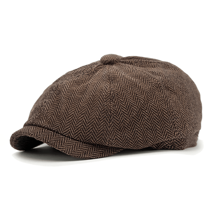 Eirin Apparel Men's Flat Cap Dockside Newsboy Twill Cap – Rivet Brown