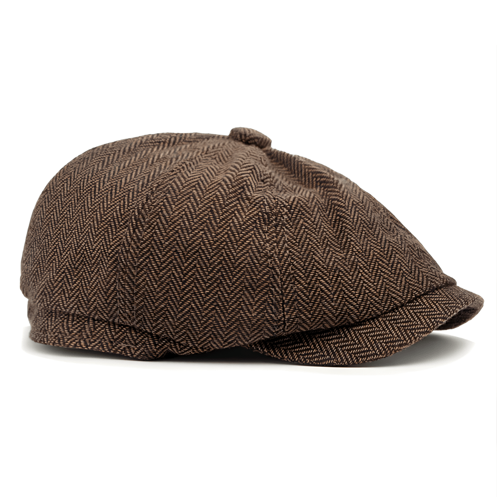 Eirin Apparel Men's Flat Cap Dockside Newsboy Twill Cap – Rivet Brown