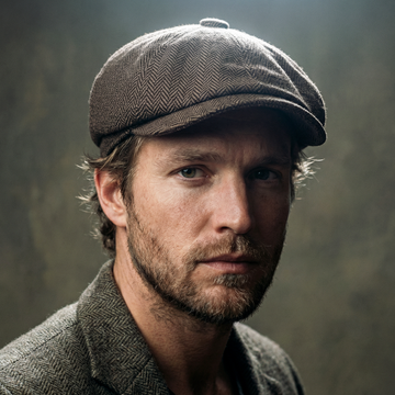 Eirin Apparel Men's Flat Cap 'Dockside' Newsboy Twill Cap – Rivet Brown