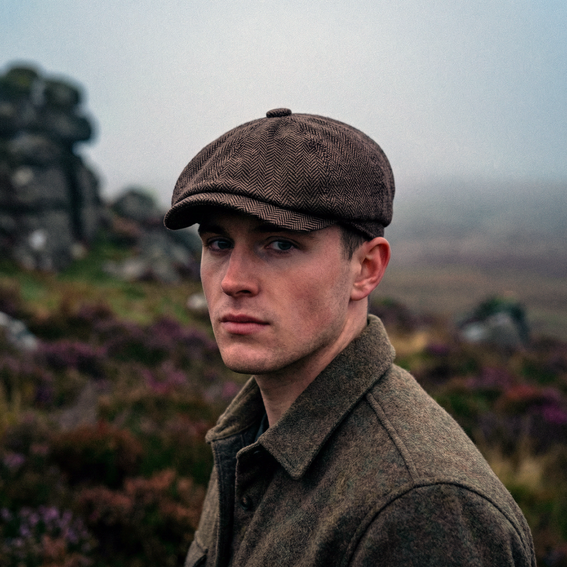 Eirin Apparel Men's Flat Cap 'Dockside' Newsboy Twill Cap – Rivet Brown