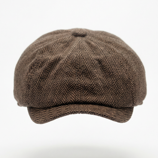 Eirin Apparel Men's Flat Cap 'Dockside' Newsboy Twill Cap – Rivet Brown