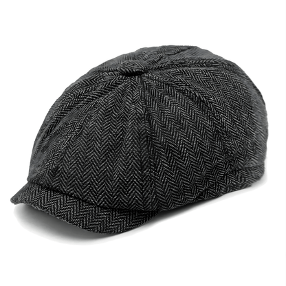 Eirin Apparel Men's Flat Cap Dockside Newsboy Twill Cap – Smokehouse Black