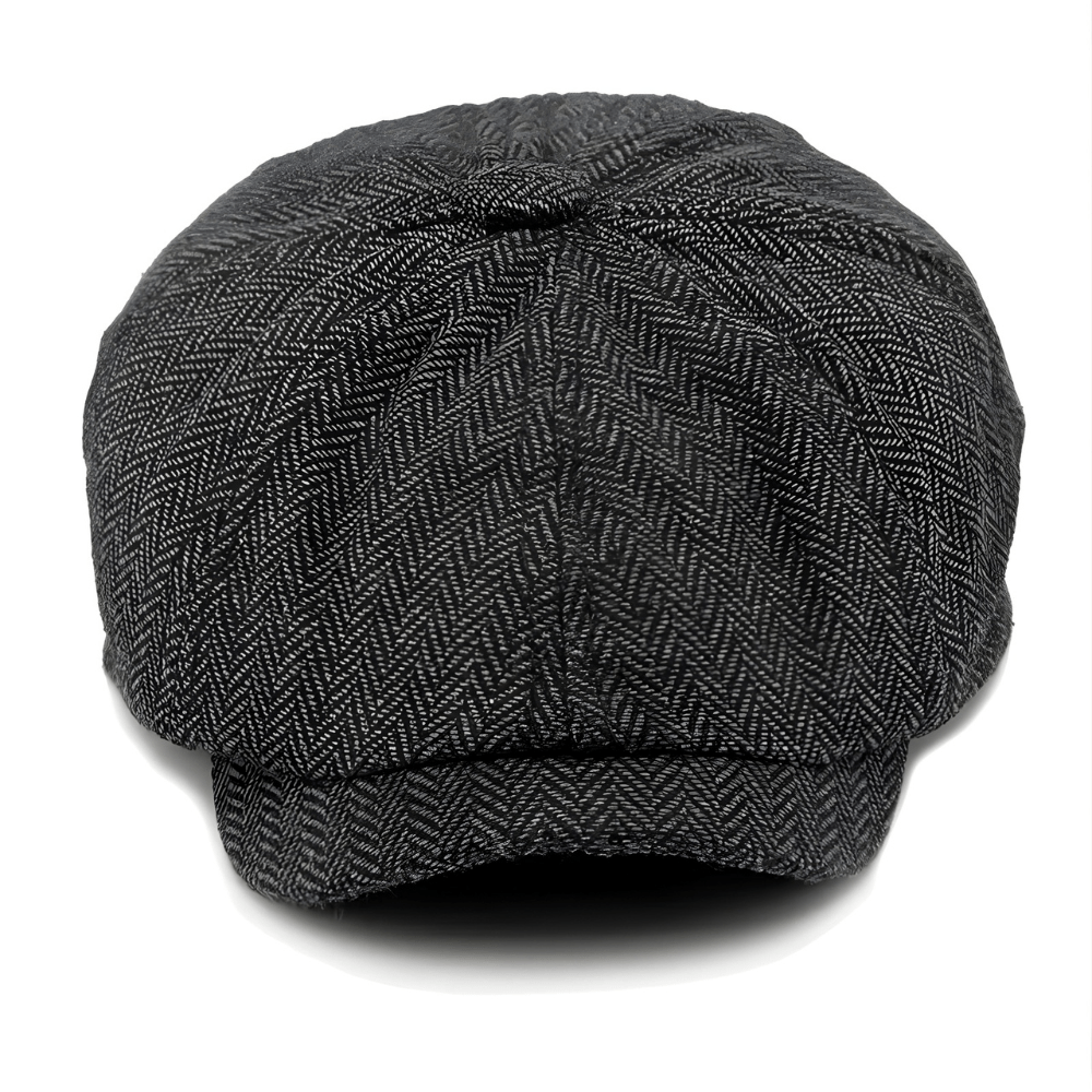 Eirin Apparel Men's Flat Cap Dockside Newsboy Twill Cap – Smokehouse Black