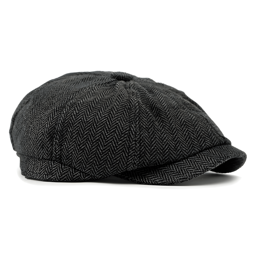 Eirin Apparel Men's Flat Cap Dockside Newsboy Twill Cap – Smokehouse Black