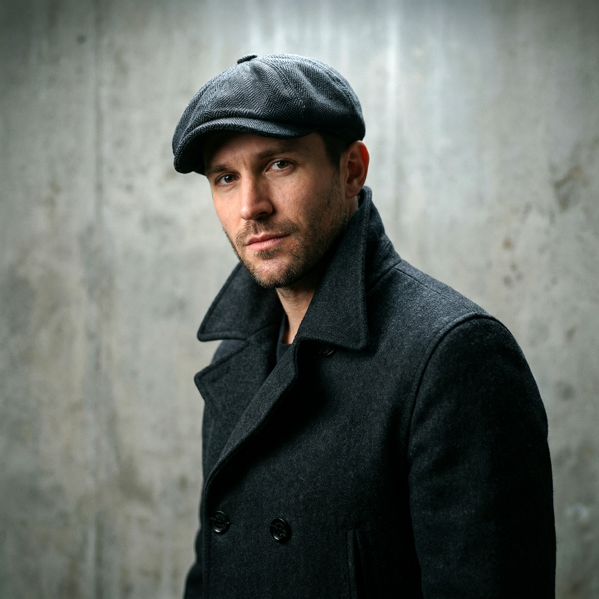 Eirin Apparel Men's Flat Cap 'Dockside' Newsboy Twill Cap – Smokehouse Black