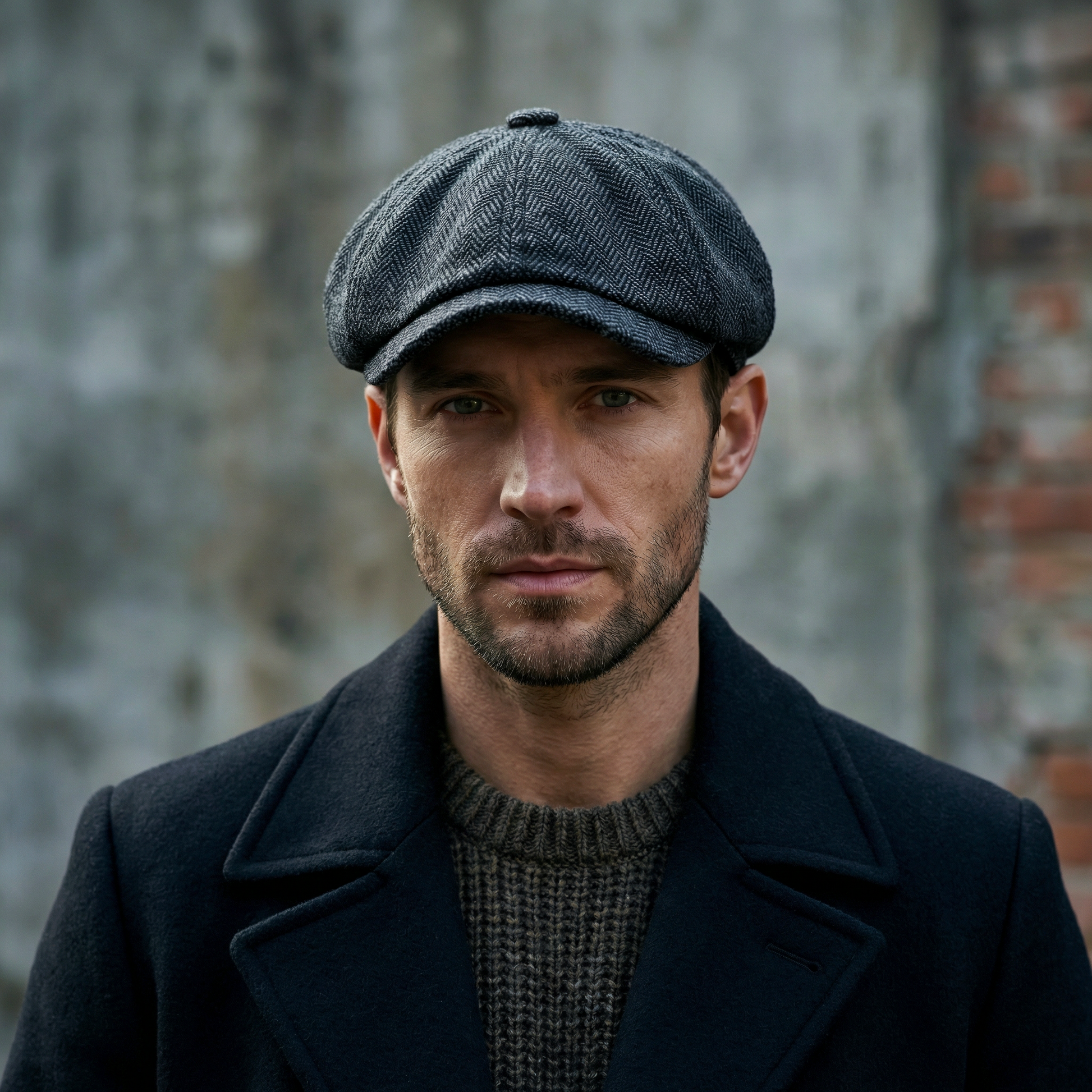 Eirin Apparel Men's Flat Cap 'Dockside' Newsboy Twill Cap – Smokehouse Black
