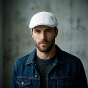 Eirin Apparel Men's Flat Cap ‘Everyday Irish’ Flat Cap – Frost White