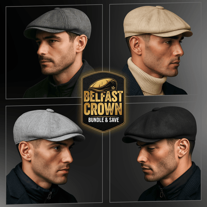 Eirin Apparel Men's Flat Cap Men’s ‘Belfast Crown’ Irish Flat Cap Bundle – Build Your Collection