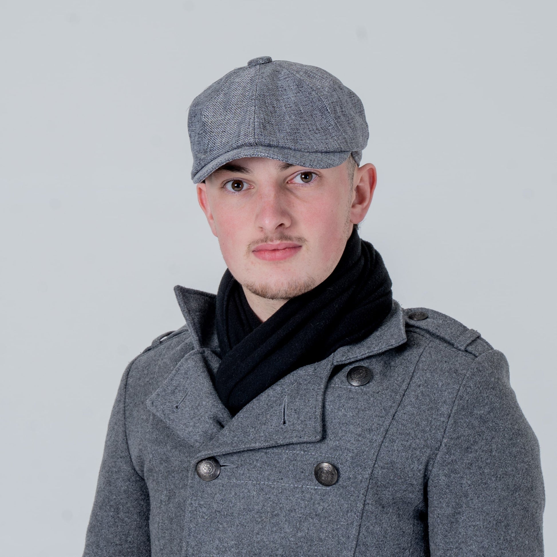 Eirin Apparel Men's Flat Cap Men’s ‘Belfast Crown’ Irish Flat Cap – Charcoal Grey (Collector’s Edition)