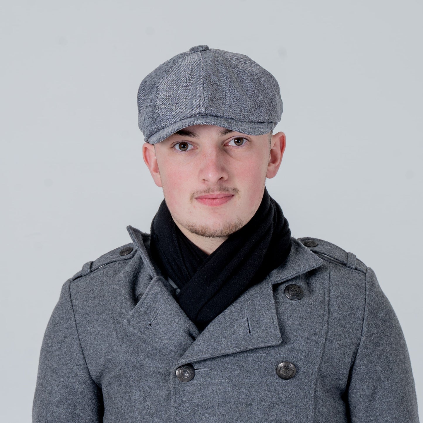 Eirin Apparel Men's Flat Cap Men’s ‘Belfast Crown’ Irish Flat Cap – Charcoal Grey (Collector’s Edition)