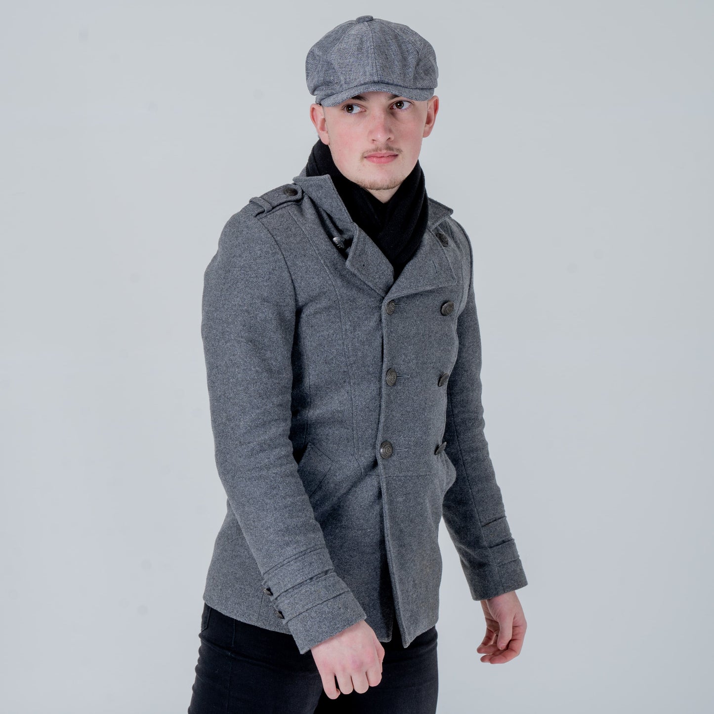 Eirin Apparel Men's Flat Cap Men’s ‘Belfast Crown’ Irish Flat Cap – Charcoal Grey (Collector’s Edition)