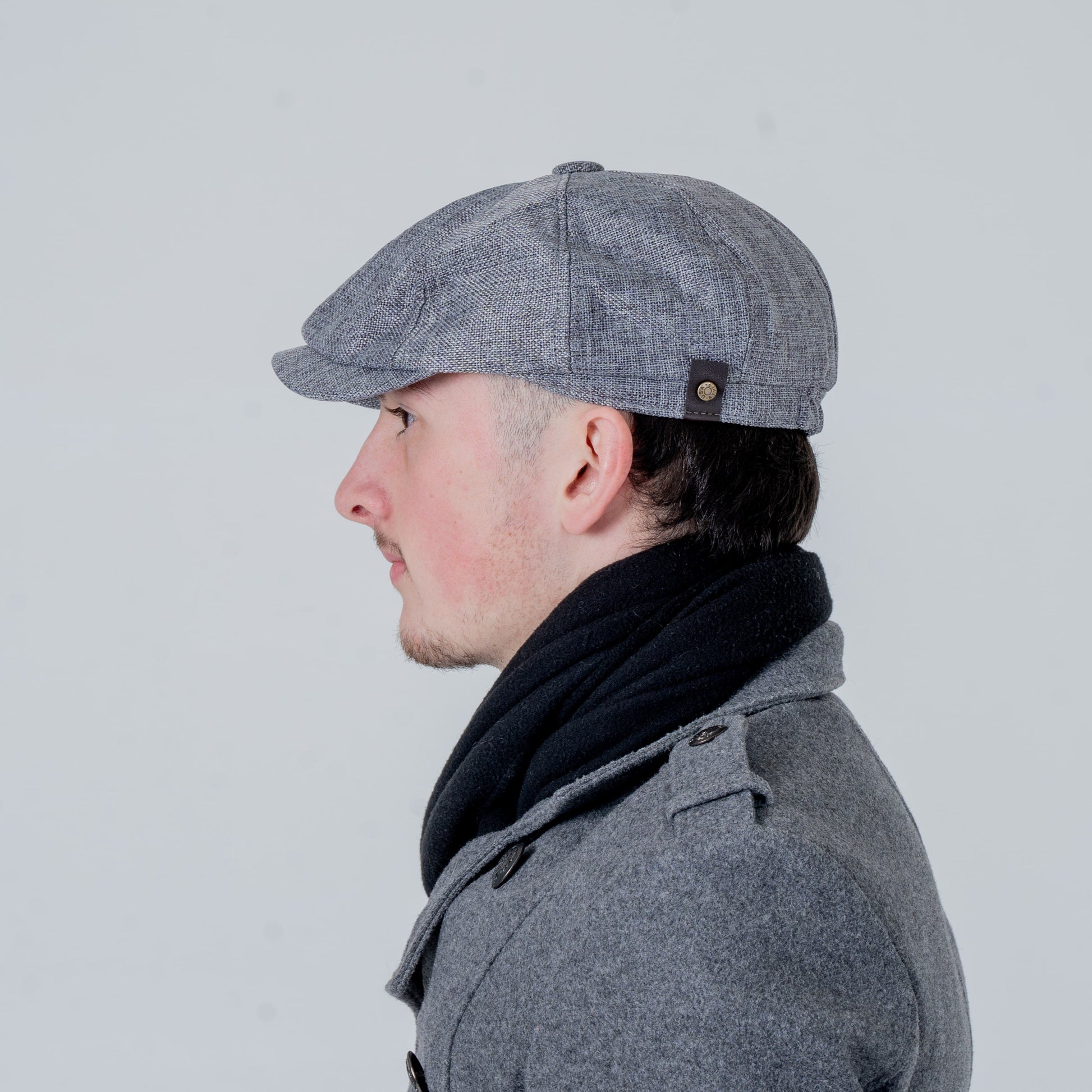 Eirin Apparel Men's Flat Cap Men’s ‘Belfast Crown’ Irish Flat Cap – Charcoal Grey (Collector’s Edition)