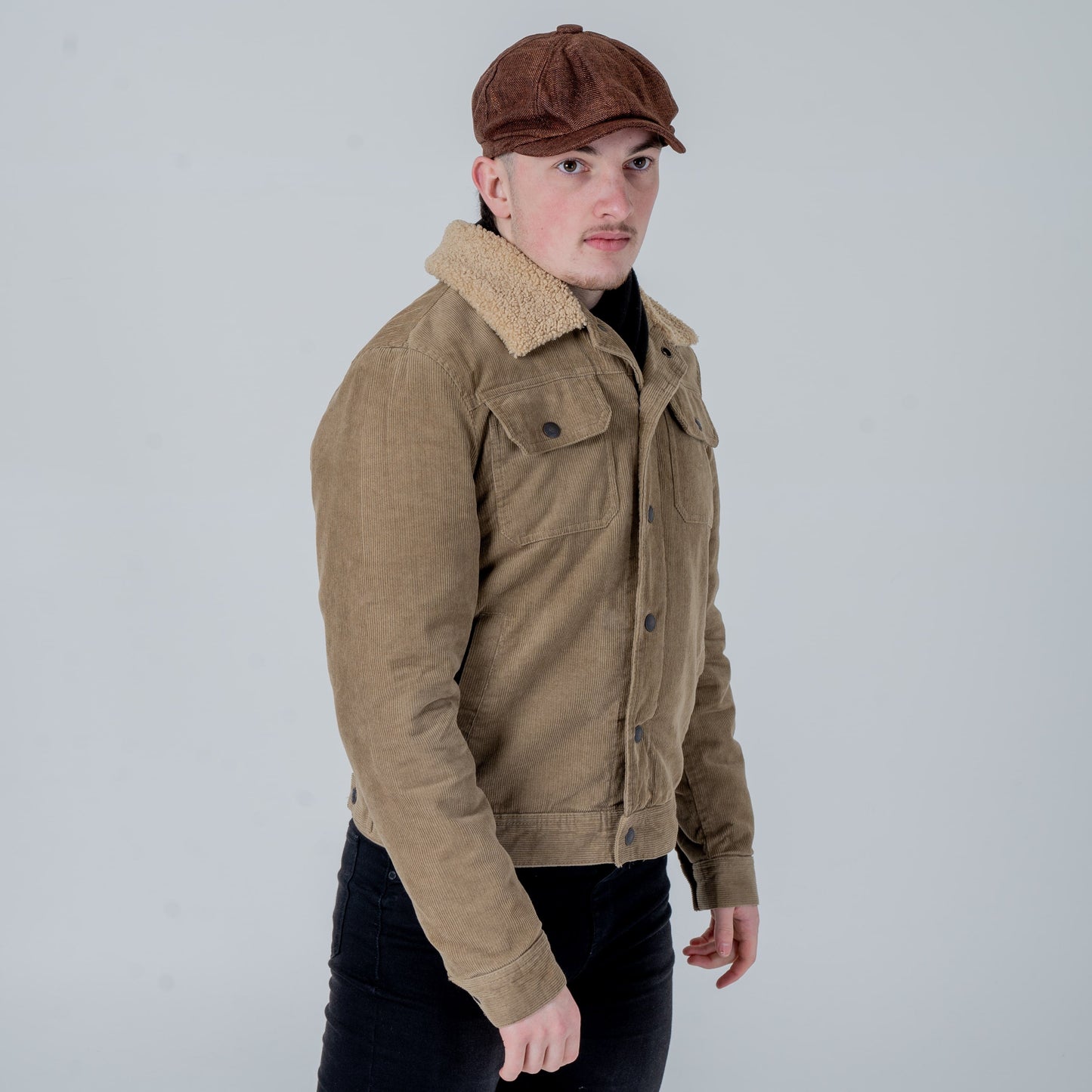 Eirin Apparel Men's Flat Cap Men’s ‘Belfast Crown’ Irish Flat Cap – Forge Brown (Collector’s Edition)