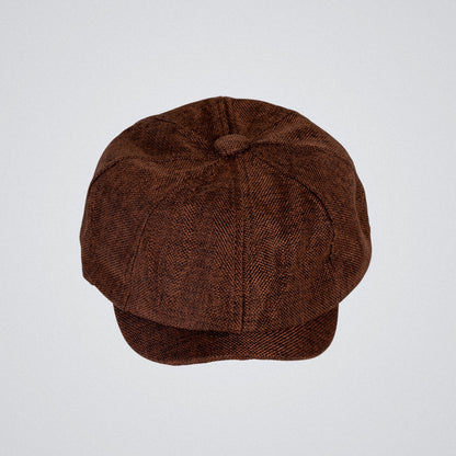 Eirin Apparel Men's Flat Cap Men’s ‘Belfast Crown’ Irish Flat Cap – Forge Brown (Collector’s Edition)