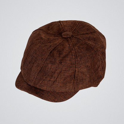 Eirin Apparel Men's Flat Cap Men’s ‘Belfast Crown’ Irish Flat Cap – Forge Brown (Collector’s Edition)