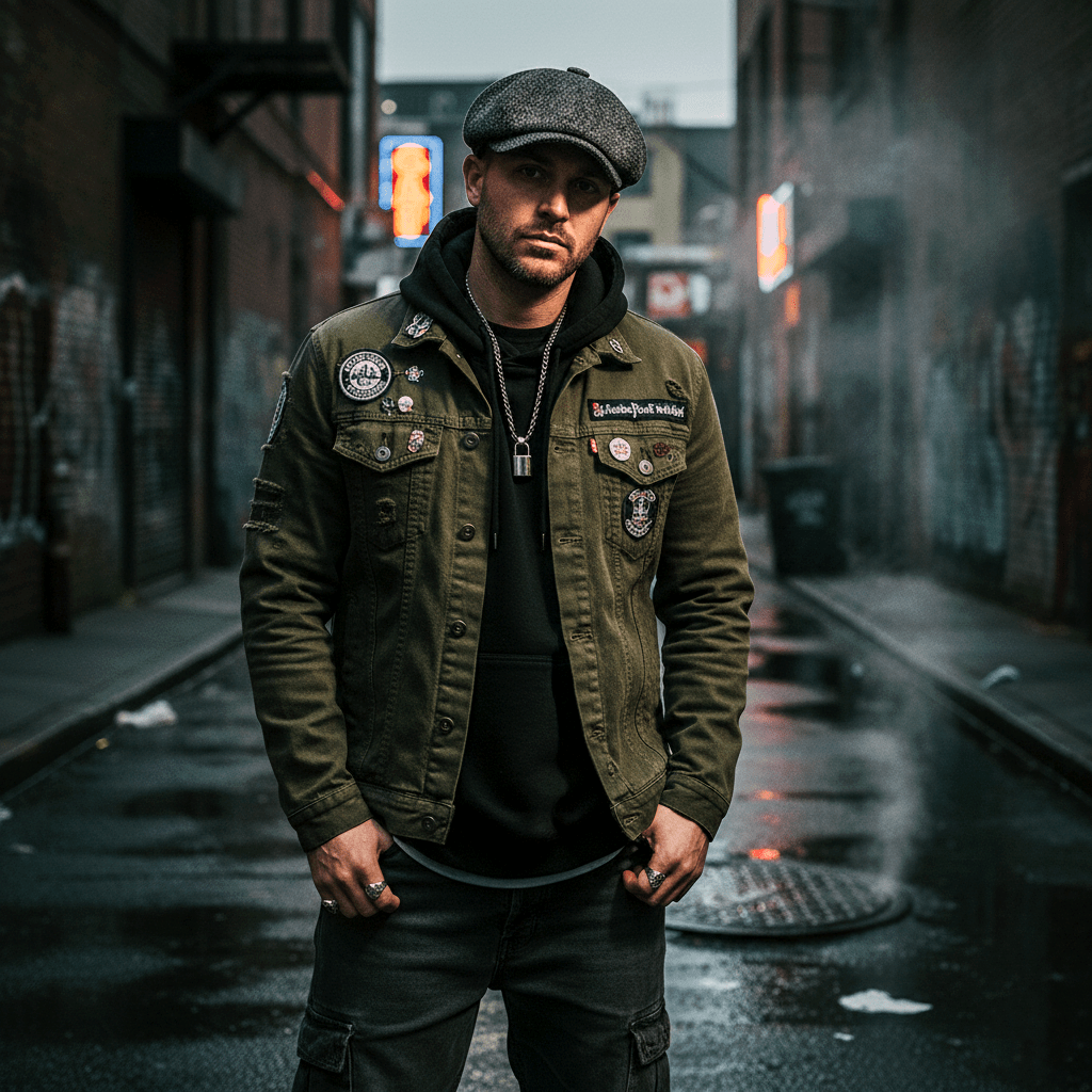 Eirin Apparel Men's Flat Cap Men’s ‘Belfast Crown’ Irish Flat Cap – Foundry Ash