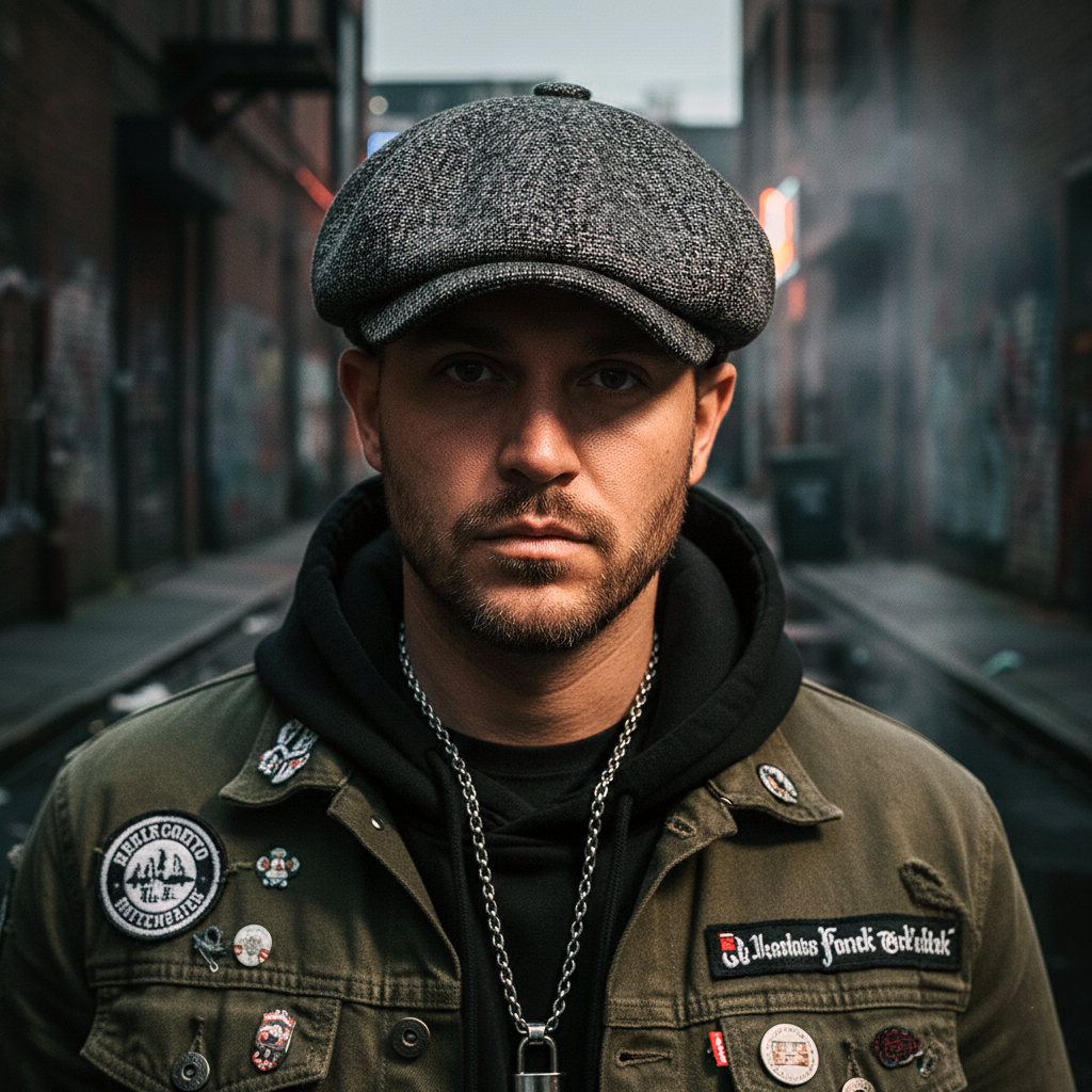 Eirin Apparel Men's Flat Cap Men’s ‘Belfast Crown’ Irish Flat Cap – Foundry Ash