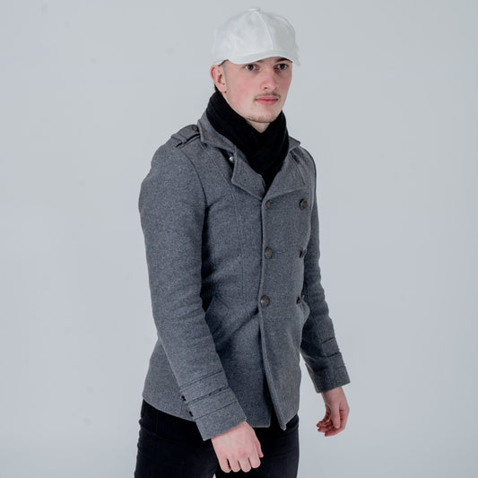 Eirin Apparel Men's Flat Cap Men’s ‘Belfast Crown’ Irish Flat Cap – Foundry White (Collector’s Edition)