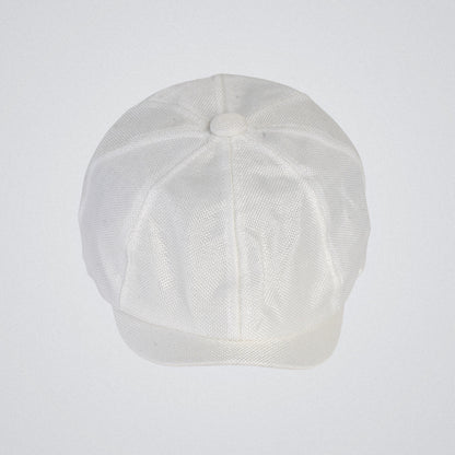 Eirin Apparel Men's Flat Cap Men’s ‘Belfast Crown’ Irish Flat Cap – Foundry White (Collector’s Edition)