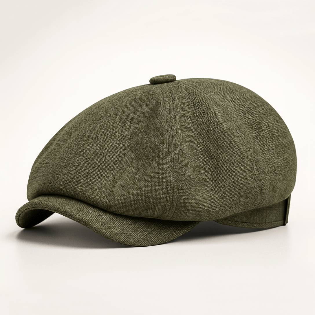 Eirin Apparel Men's Flat Cap Men’s ‘Belfast Crown’ Irish Flat Cap – Shipyard Green