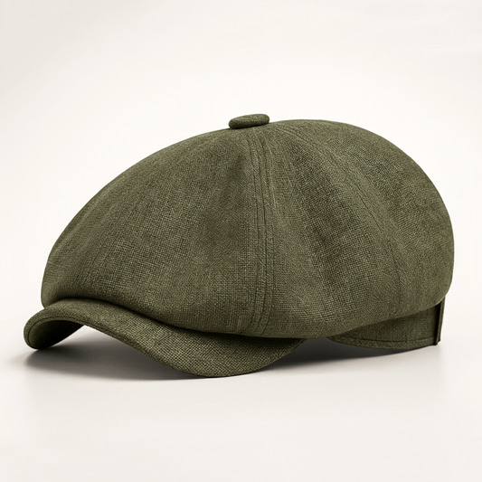 Eirin Apparel Men's Flat Cap Men’s ‘Belfast Crown’ Irish Flat Cap – Shipyard Green